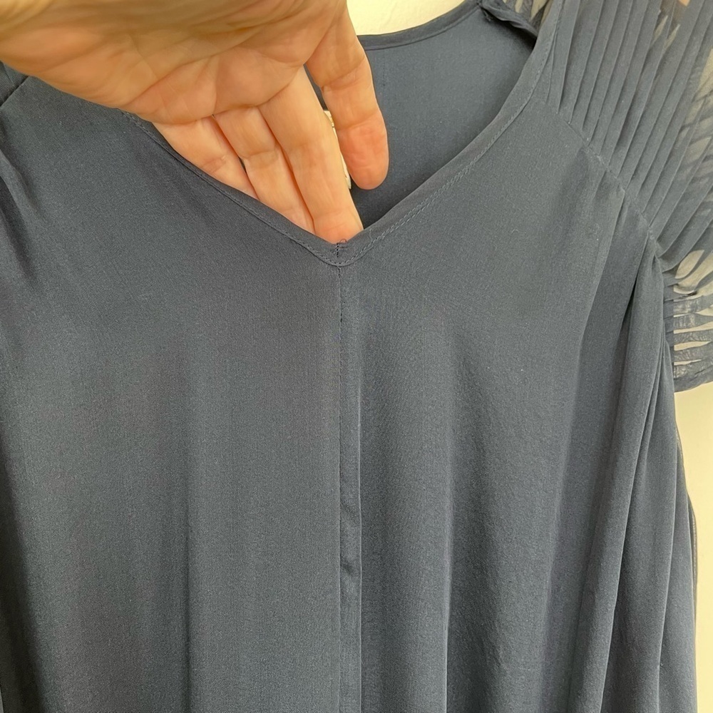 Sundance "Gossamer Dreams" collection silk dress in Navy Blue feminine wedding - Picture 5 of 9